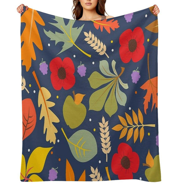 Autumn Leaves Throw Blanket