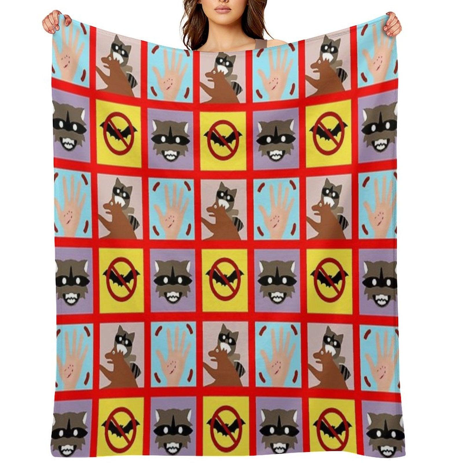 Rabies Quilt Throw Blanket