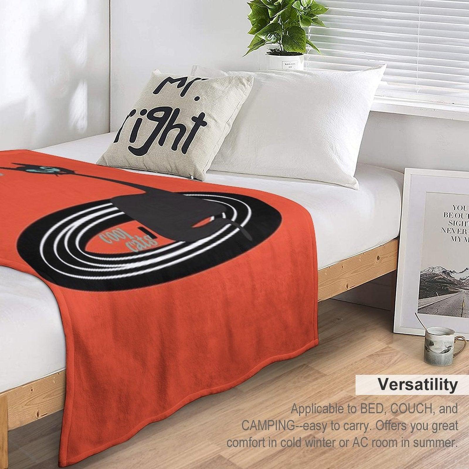 Cool Cats DJ MCM Style Throw Blanket