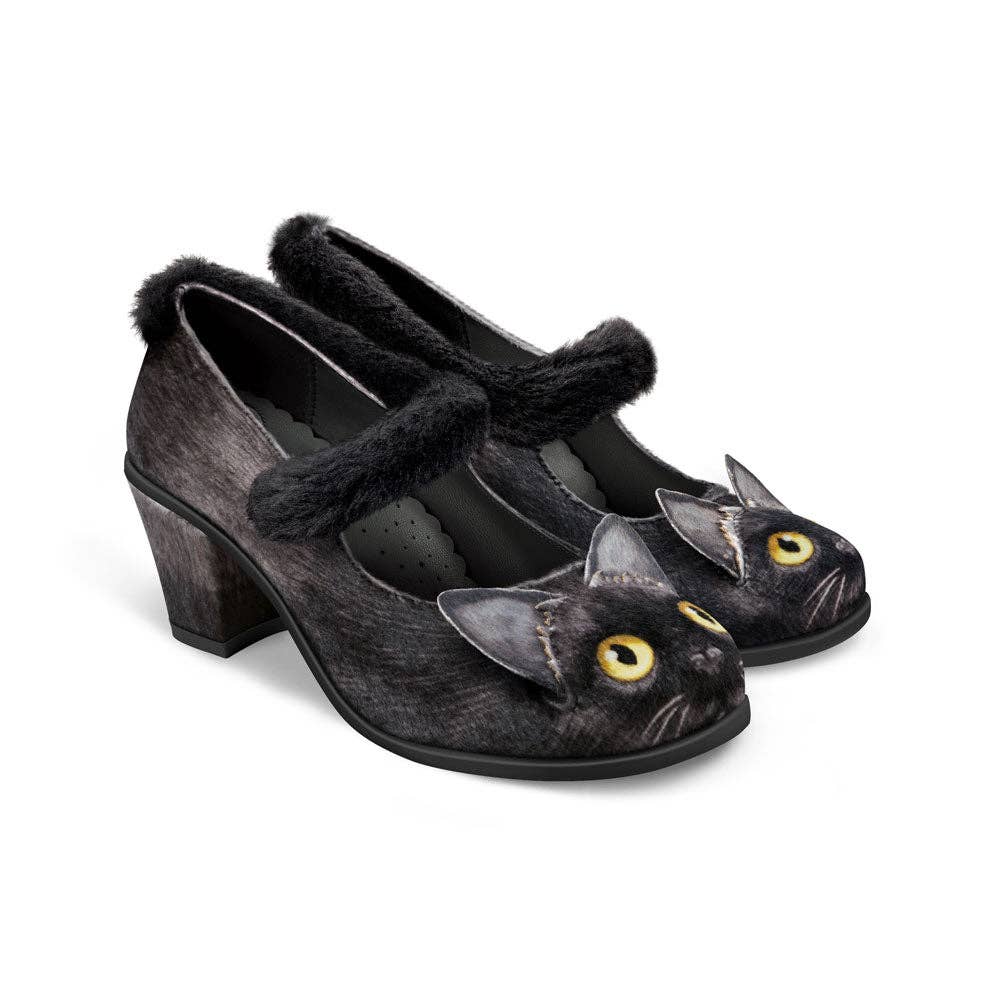 Hot Chocolate Design - Chocolaticas® Mid Heels Chat Noir Women's Mary Jane Pump: 39 HCD/ 9 US/ 10.11