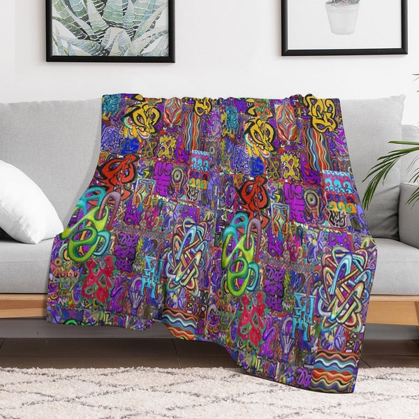 Pop Abstract Easy Care Throw Blanket