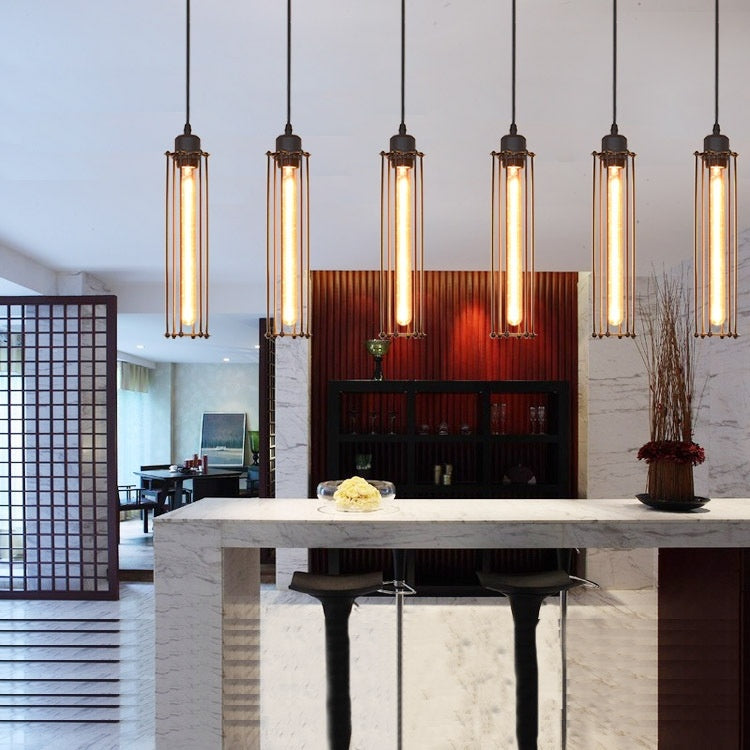 Retro Industrial Style Chandelier Creative Personalized Decoration Lamps Clothing Store Bar Restaurant Flute Three-end Ceiling Lamp Decorbites