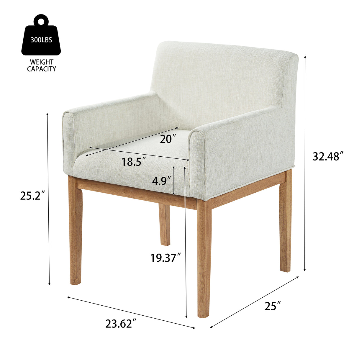 Modern Upholstered Dining Chair Set of 2