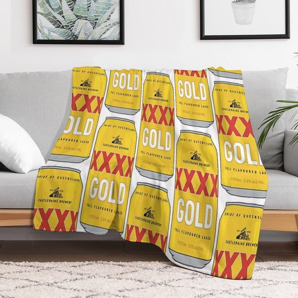 Hand-drawn XXXX Gold Can Compact Throw Blanket