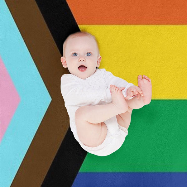 Progress Pride Travel-friendly Throw Blanket