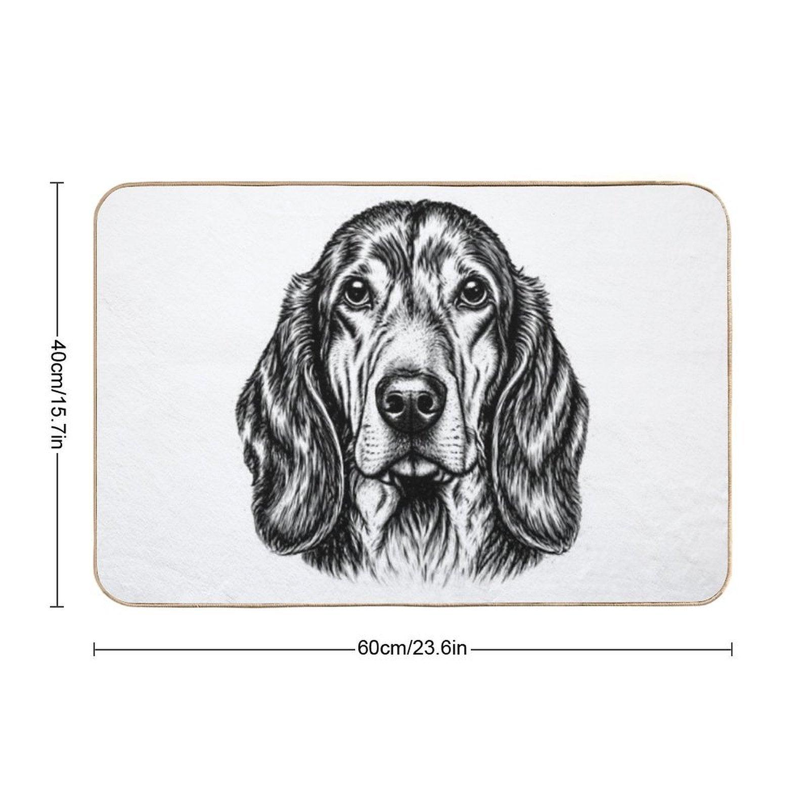 Basset Hound  Repositionable Bath Mat