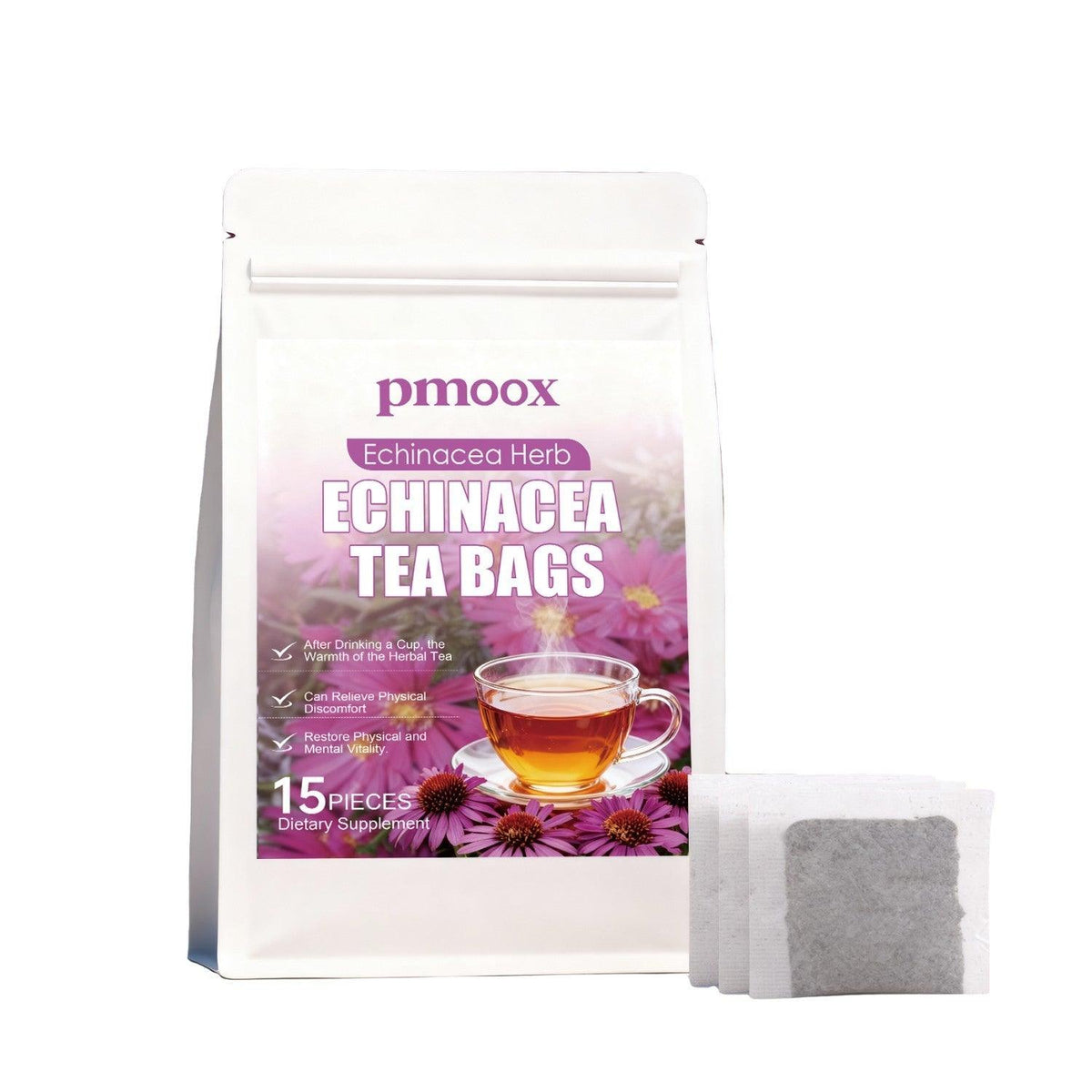 Pure Echinacea Purpurea Herbal Tea Bags – Seasonal Wellness Brew (15 Pieces)