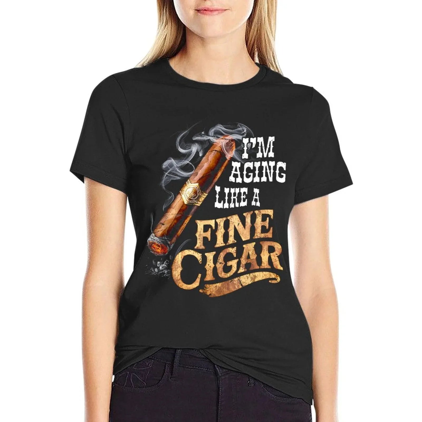 I'm Aging Like A Fine Cigar Funny Fathers Day Dad Idea Adult T-Shirt