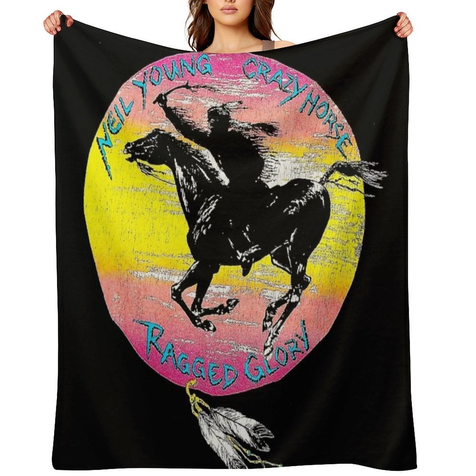 Ragged Glory. Travel-friendly Throw Blanket