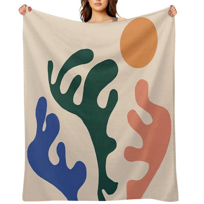 Matisse Abstract Shrink-resistant Throw Blanket