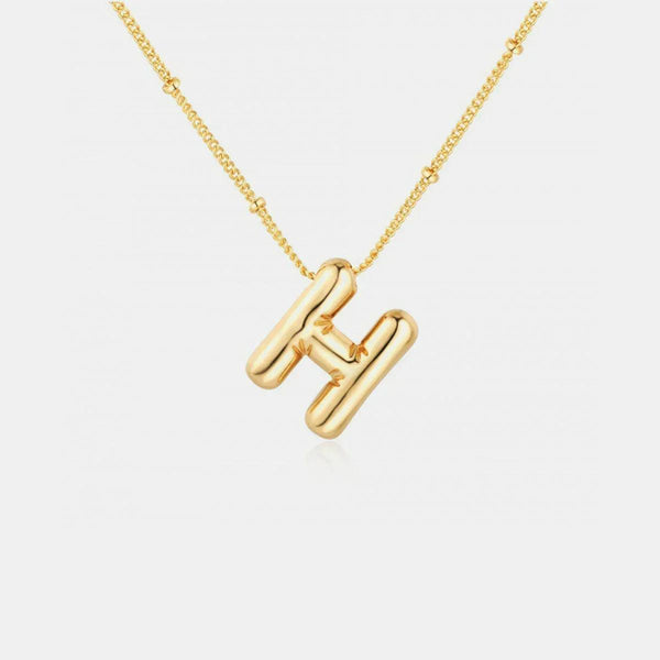 Gold Initial Letter Pendant Necklace - Gifts for You 'n Me
