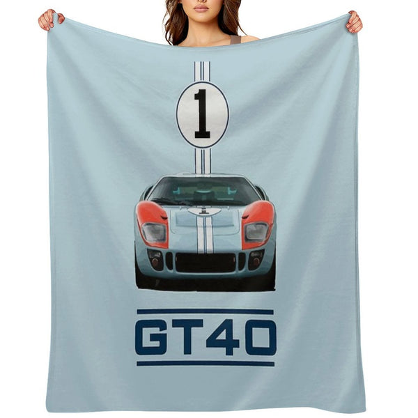 Ford Shelby American GT40 1966 Quick-dry Throw Blanket