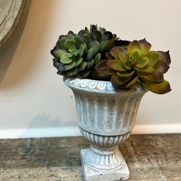 Cement Pedestal Planter Urn