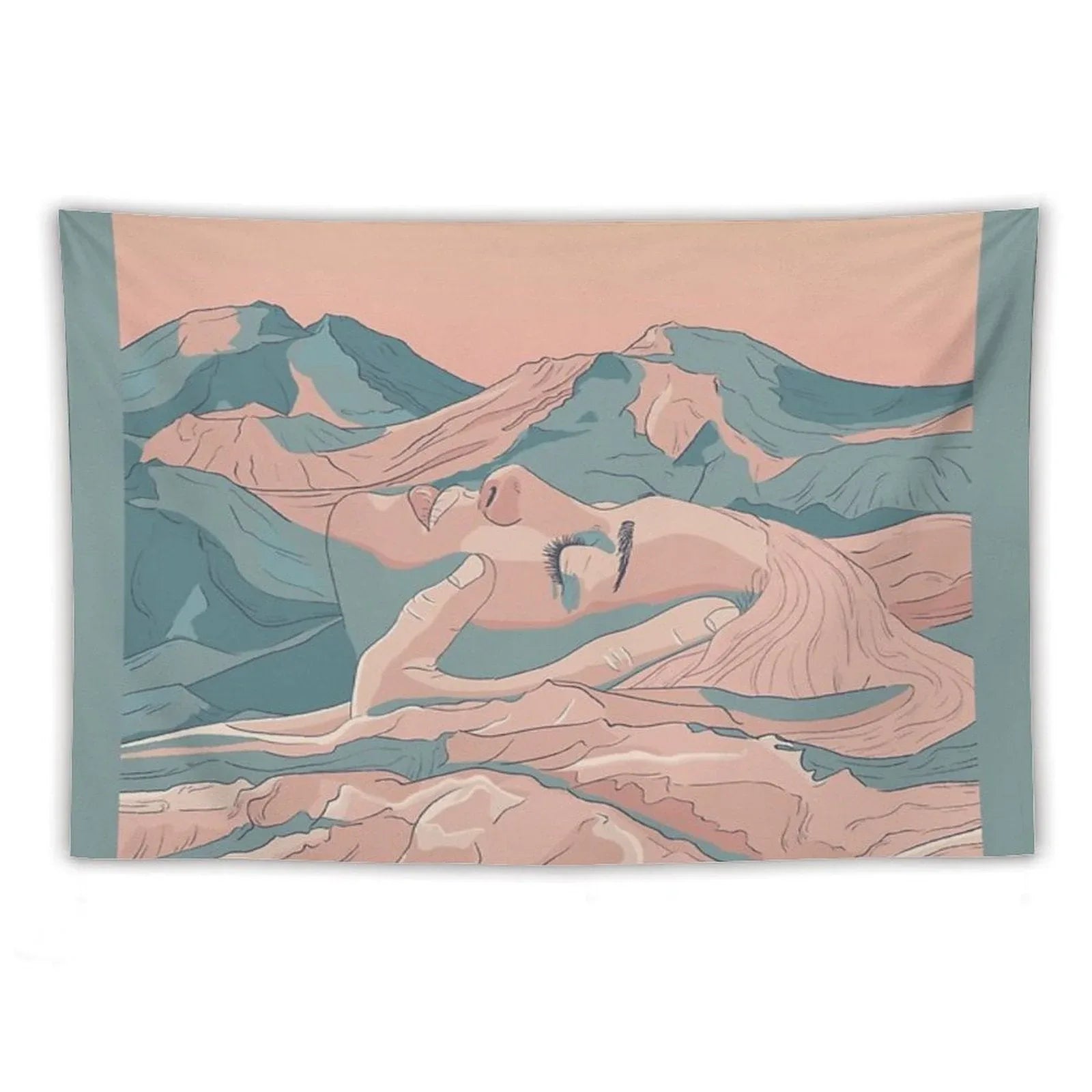 I Saw Her Face In The Mountains Tapestry