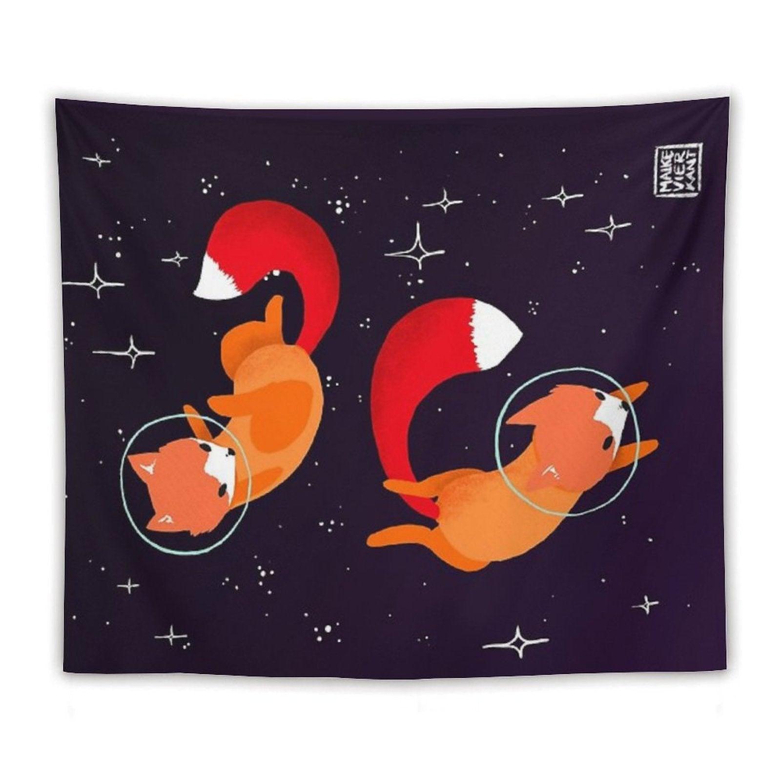 Space Foxes Tapestry