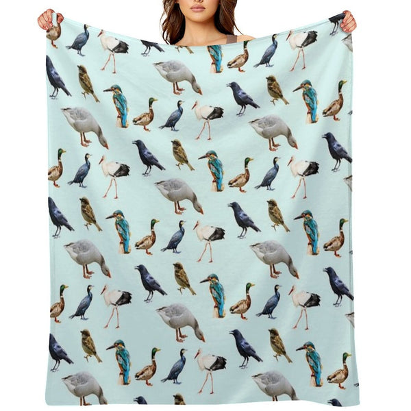 Bird Collection Quick-dry Throw Blanket