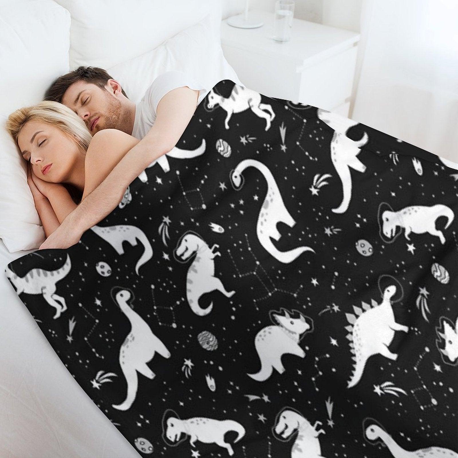 Space Dinosaurs Throw Blanket