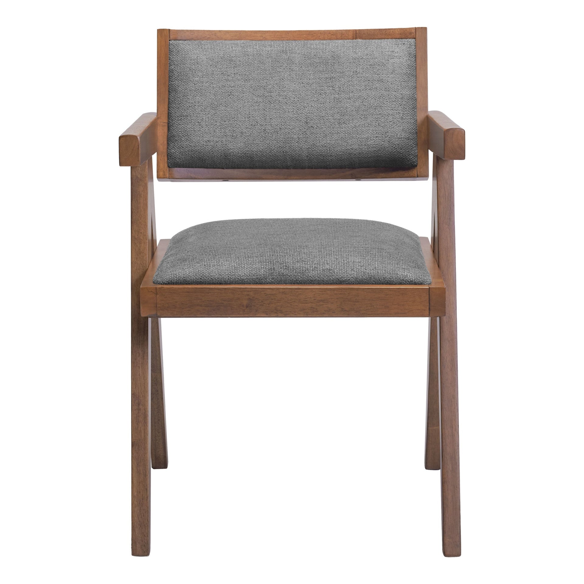 Delhi Dining Chair (Set of 2) Gray & Walnut
