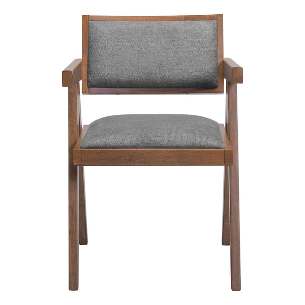 Delhi Dining Chair (Set of 2) Gray & Walnut