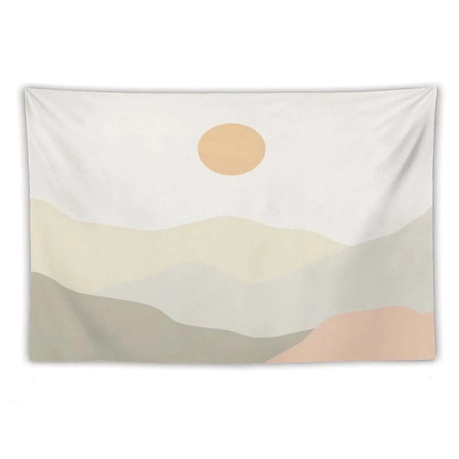 Minimalist Landscape Mountains Tapestry