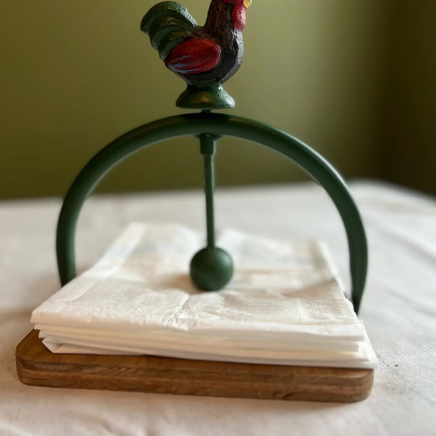 IRON ROOSTER NAPKIN HOLDER