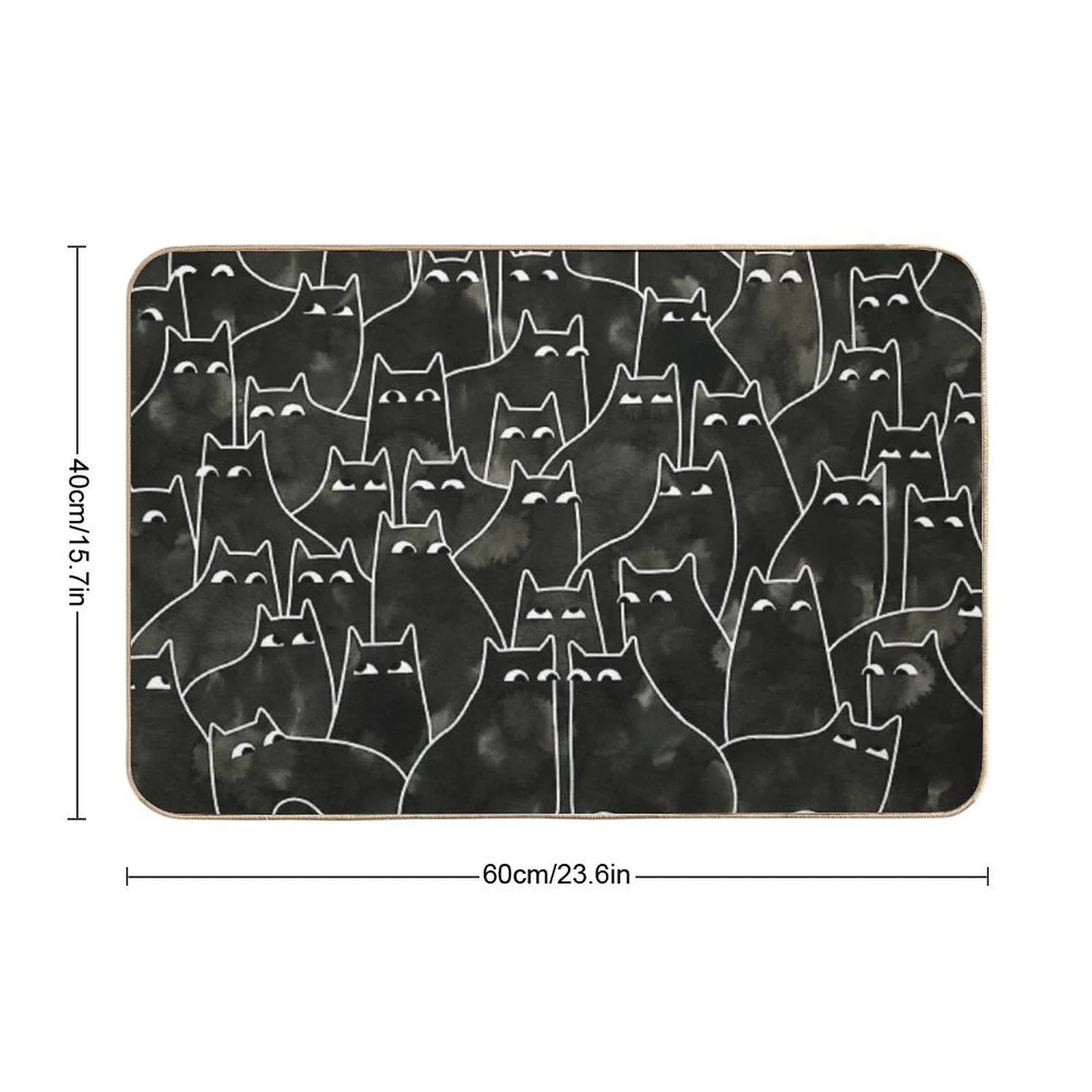 Suspicious Cats Bath Mat