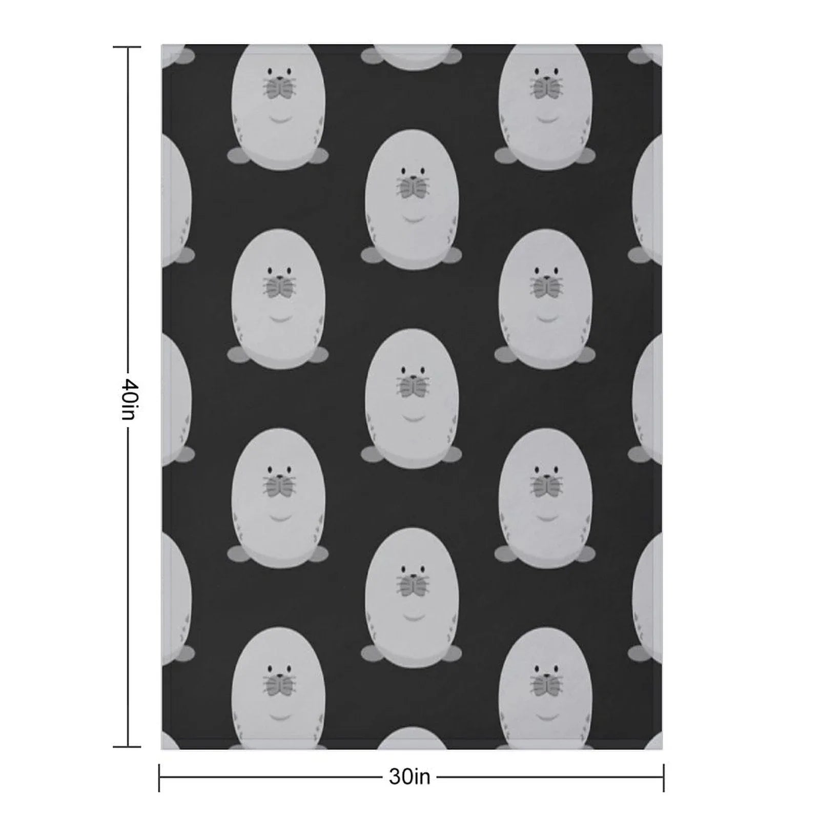 Cute Chonky Seal Throw Blanket