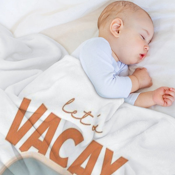 Let's Vacay T-Shirt, Puff-Puff Fly, Airplane Window View Tee, Travel Lover Gift, Vacation Mode Apparel, Summer Holiday Shirt Comfort Throw Blanket