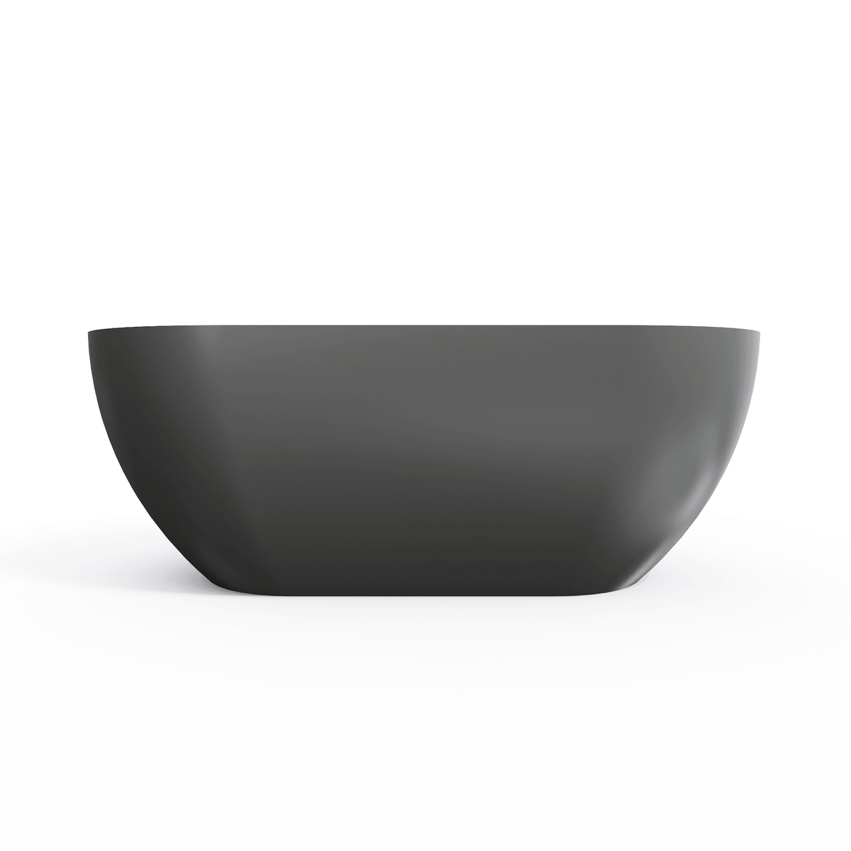 63 Inch Solid Surface Oval Shape Freestanding Bathtub