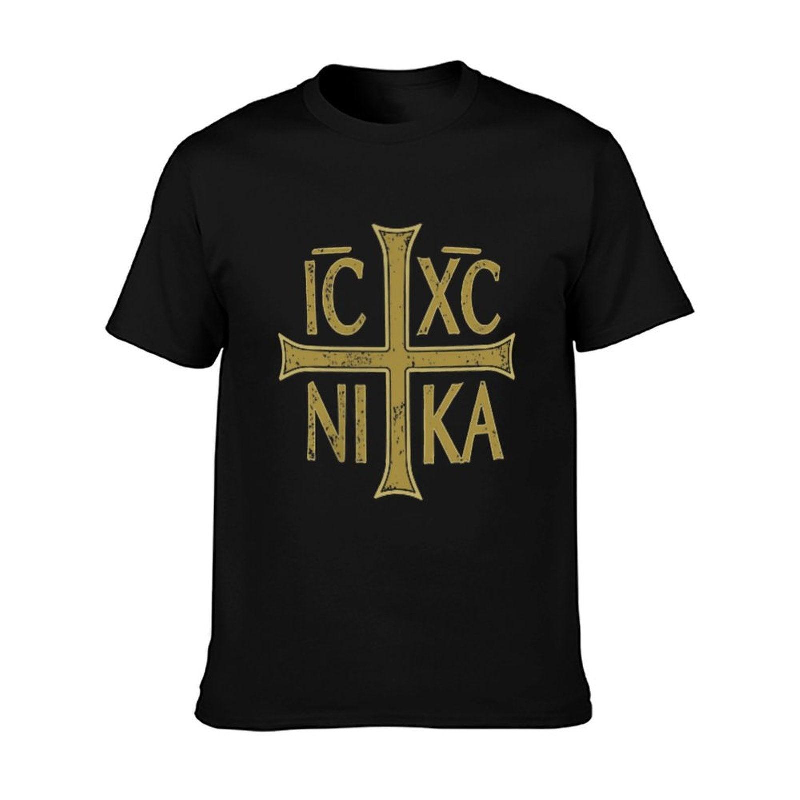 ICXC NIKA Christogram Cross Orthodox Christian Discreet T-Shirt