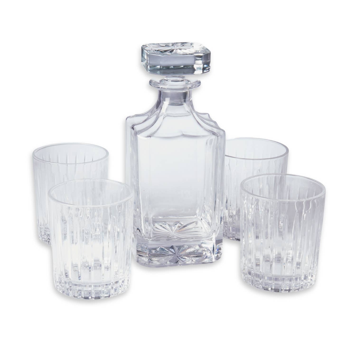 Liquor Decanter Set – Crystal Decanter and Whiskey Glass Set for Home Bar Accessories