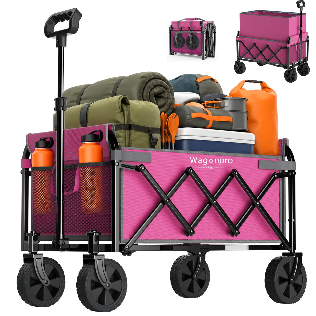 Expandable Dual-Layer Utility Wagon with Extra Space