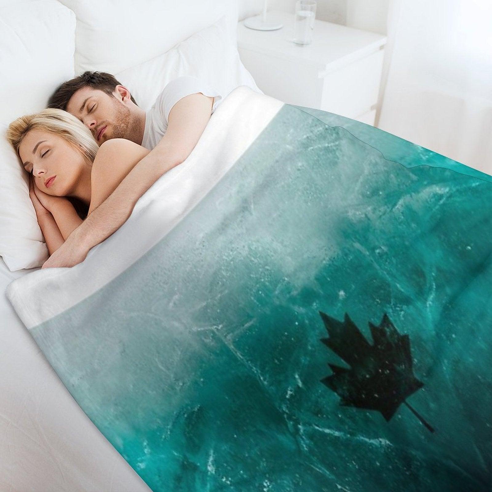 Black Ice Design Throw Blanket