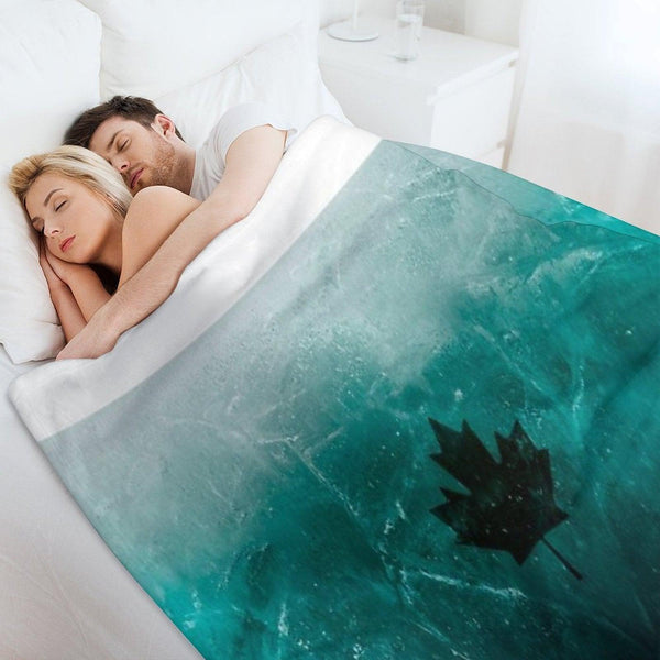Black Ice Design Throw Blanket
