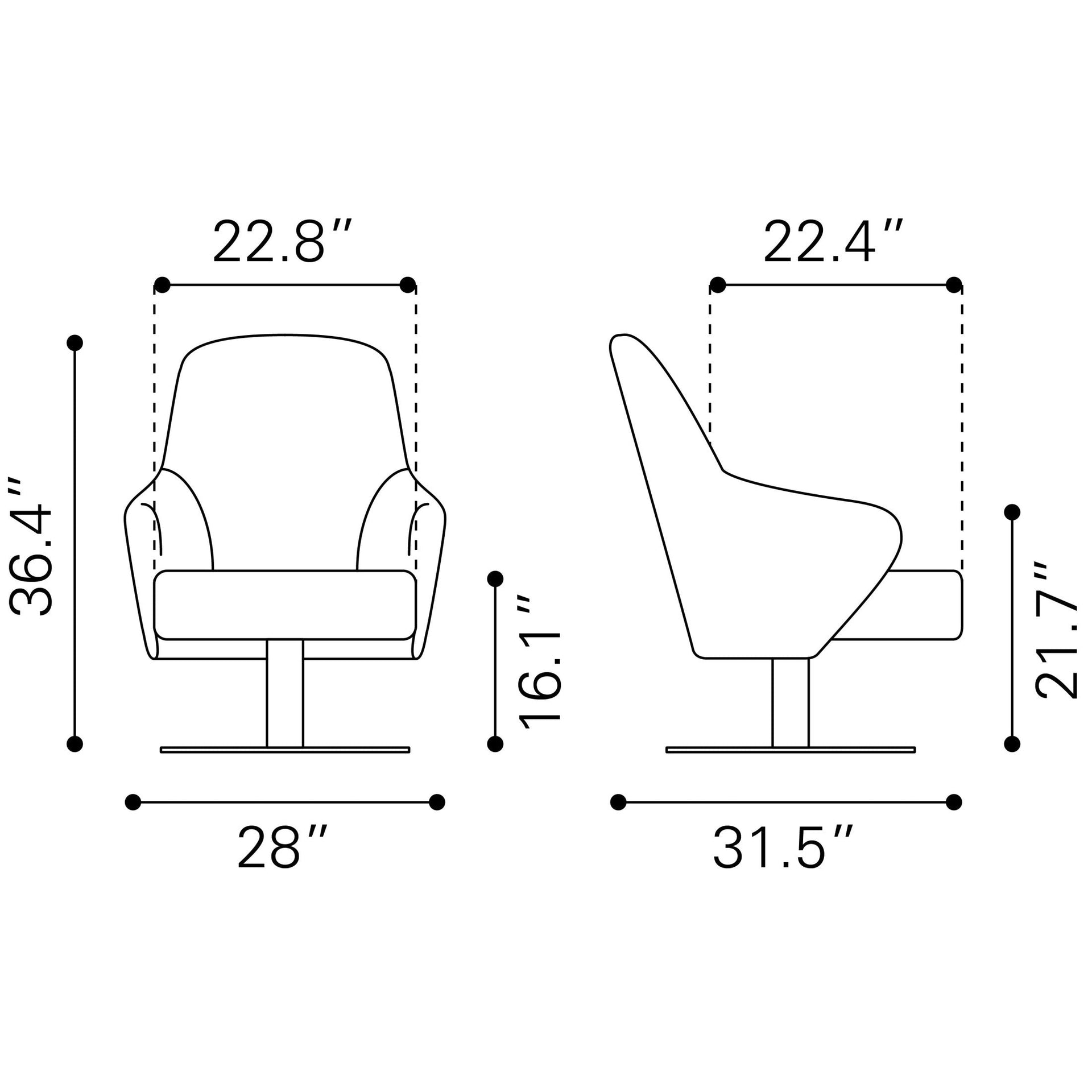 Withby Accent Chair Brown ZUO Store