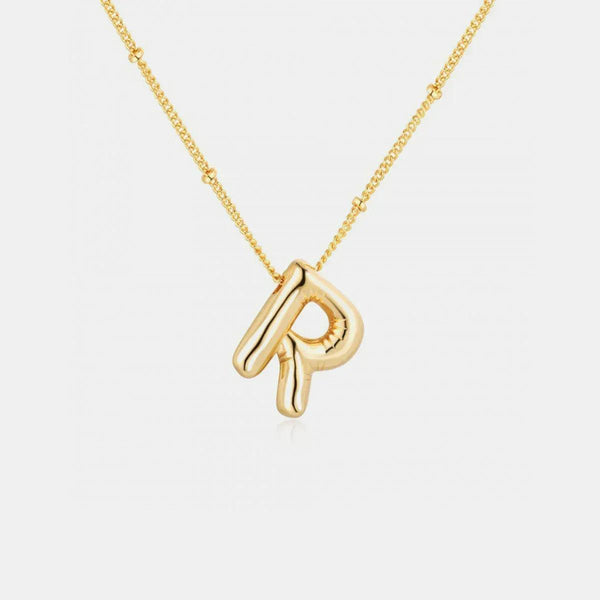 Gold Initial Letter Pendant Necklace - Gifts for You 'n Me