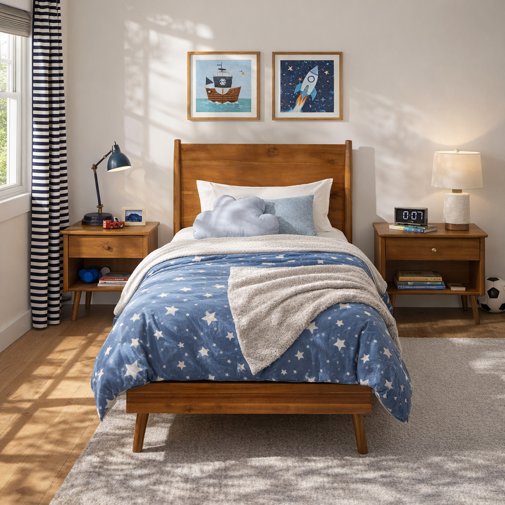 Cohron Solid Wood Platform Bed (TWIN BED)