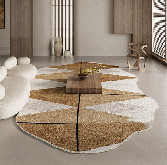 Retro Wabi-Sabi Style Soft Blanket Thickened Soundproof Carpet Easy-to-Care-For Rug