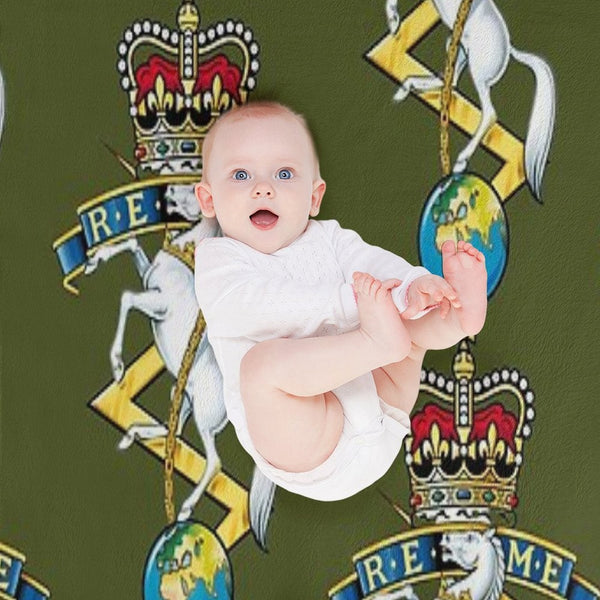 REME Royal Electrical And Mechanical Engineers Capbadge Velvety-soft Throw Blanket