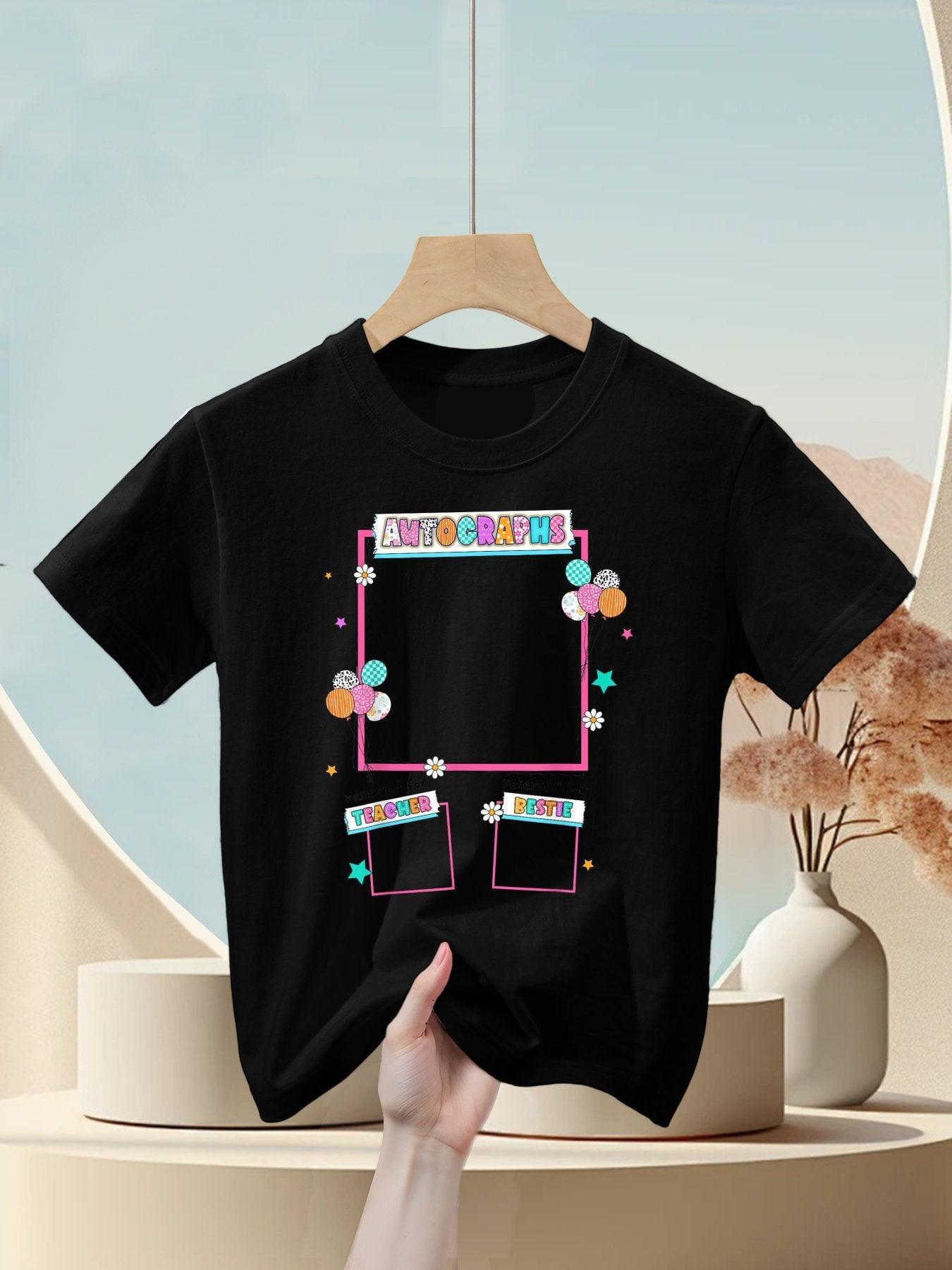 Official Last Day Of School Autograph Teachers Graduation Kids T-Shirt