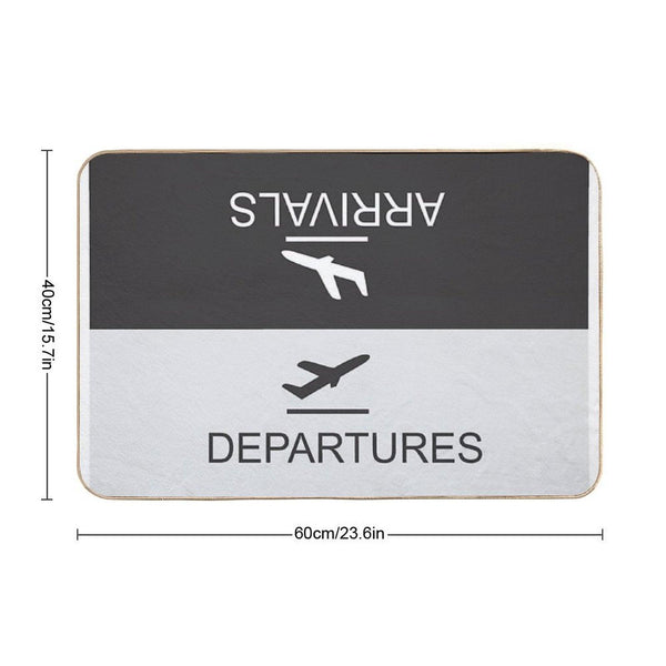 Flight Arrival And Departure Bath Mat