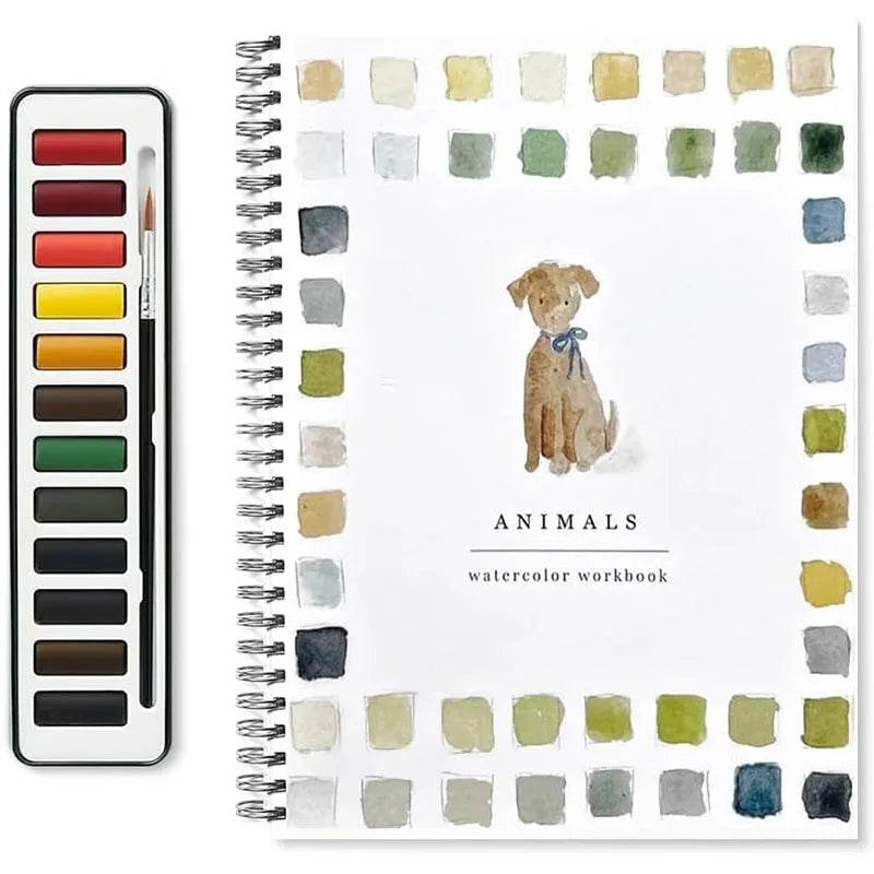 Floral Watercolor Workbook Spiral Sketchbook for Beginner Artists
