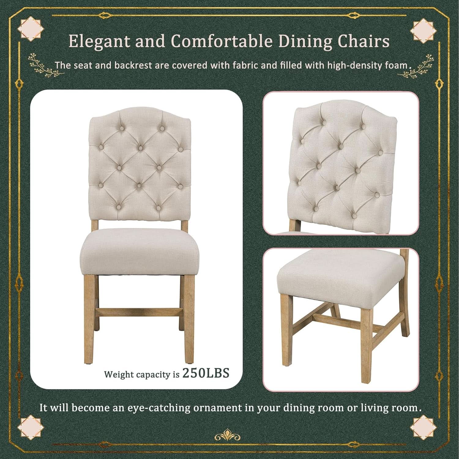 Circular Solid Wood DiningTable Set Four Extendable