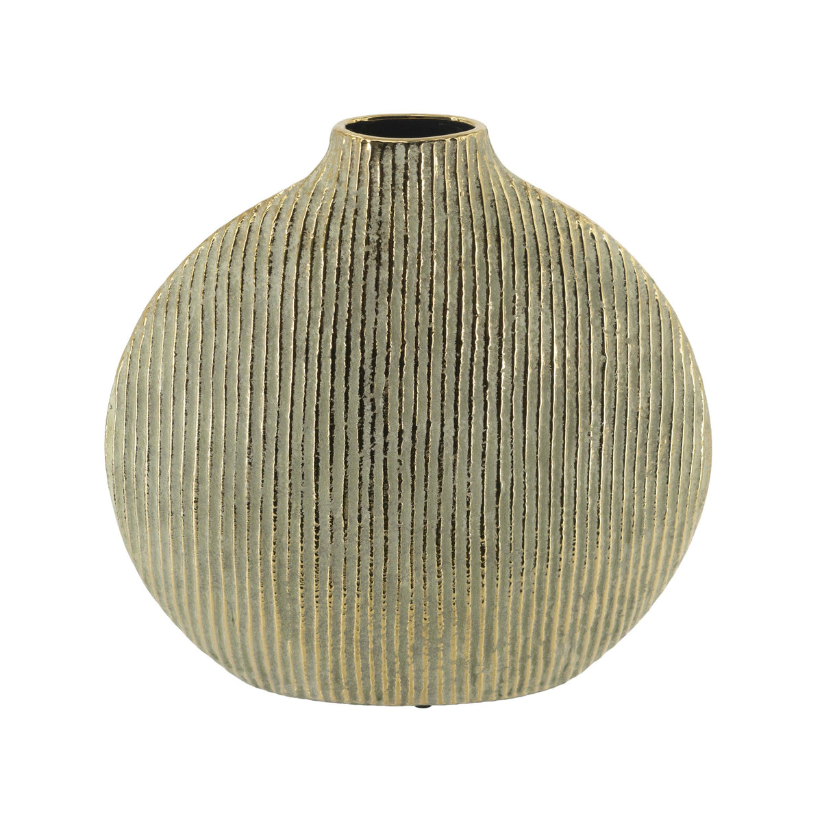 Modern Sculptural Floral Accent  Ceramic Vase
