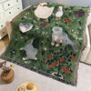 Ancient-style Artistic Tapestry Sofa Blanket Knitted Throw Blanket - Chenille Cure Xiao Meow / 80x100cm Vertical Format