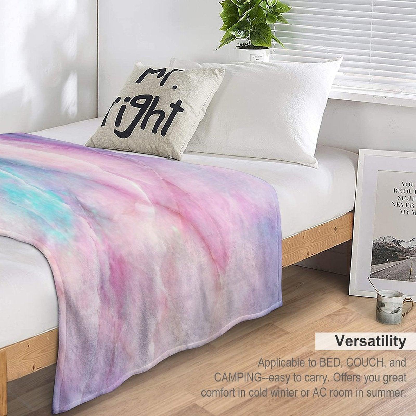 Iridescent Marble Throw Blanket