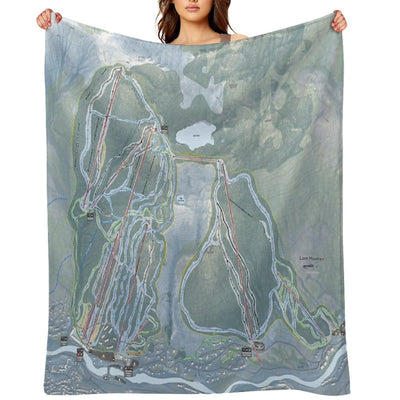 Loon Mountain Resort Trail Map Anti-pilling Throw Blanket