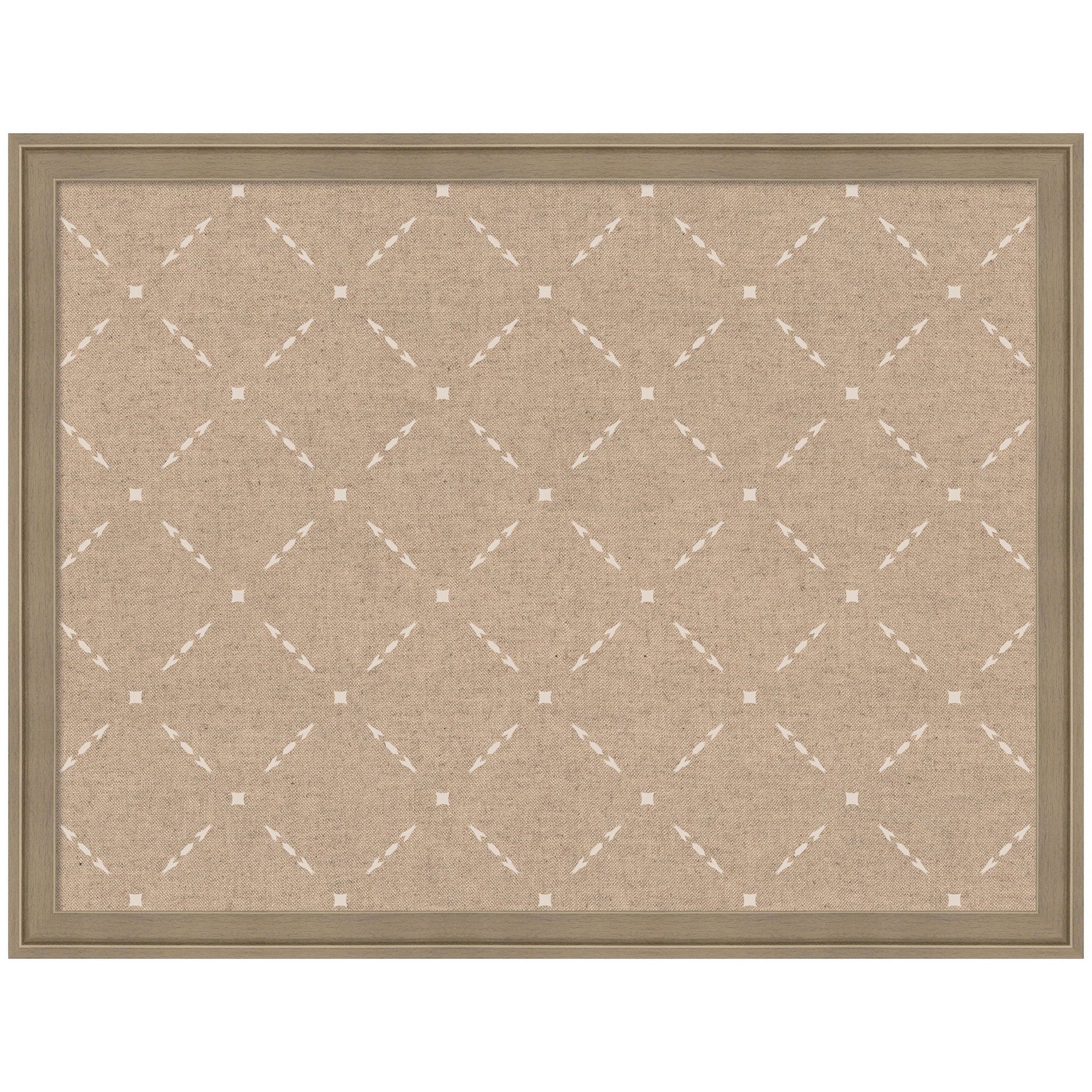 Pinboard Beige Lattice Pattern