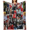 Charles Leclerc Monacan Motorsports Racing Driver Collage Throw Blanket