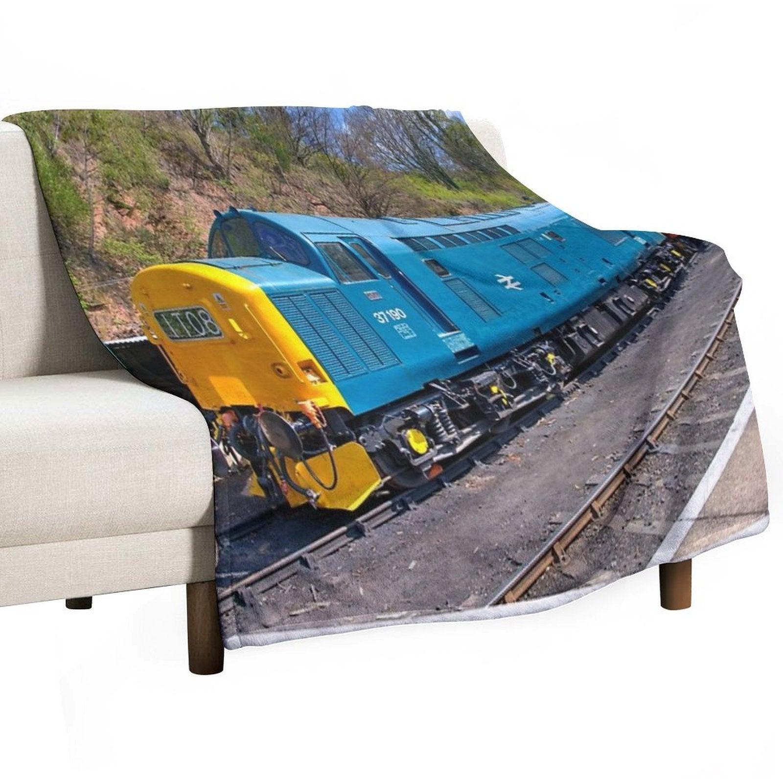 Class 37 at Bewdley Throw Blanket
